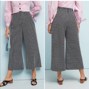 Anthropologie wide leg cropped pants